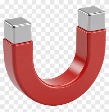 Red Horseshoe Magnet PNG