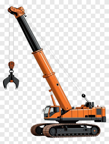 Cartoon Crane With Hook PNG