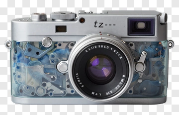 Camera With Transparent Body And Visible Mechanism PNG