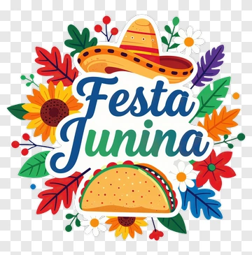 Festa Junina Celebration With Taco And Flowers PNG