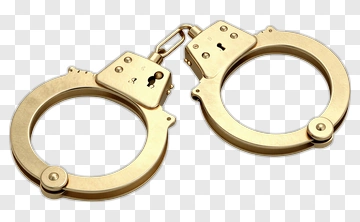 Gold Handcuffs PNG