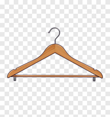 Wooden Clothes Hanger PNG