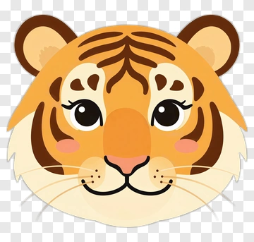 Cartoon Tiger Face PNG