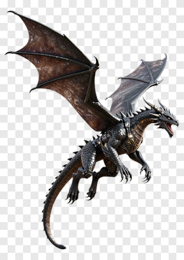 3D Dragon Flying PNG
