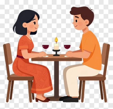 Couple Dining At A Table With Candlelight PNG