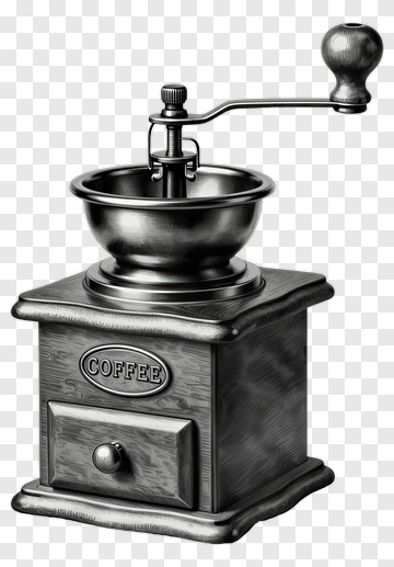 Vintage Coffee Grinder PNG