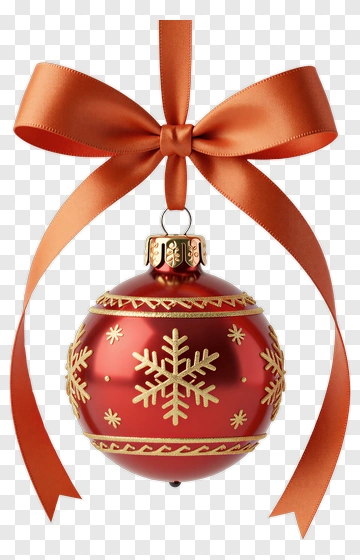 Christmas Ornament With Snowflake Design PNG