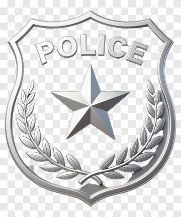 Police Badge With Star And Laurel PNG