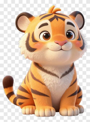 Cute Cartoon Tiger PNG