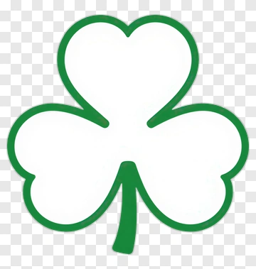 Green Shamrock Outline PNG