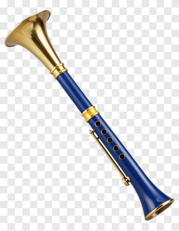 Blue Musical Trumpet PNG