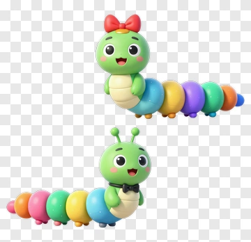 Cartoon Caterpillar Characters PNG