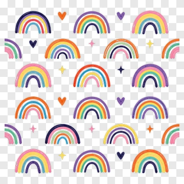 Colorful Rainbow Pattern PNG
