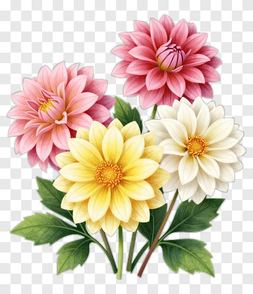 Colorful Flower Bouquet PNG