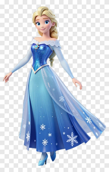 Frozen Princess In A Blue Dress PNG