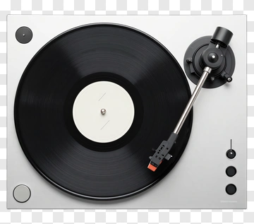 Turntable With Vinyl Record PNG