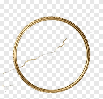 Gold Picture Frame With Decorative Edge PNG