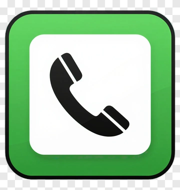Phone Icon On Green Background PNG