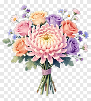 Colorful Flower Bouquet PNG