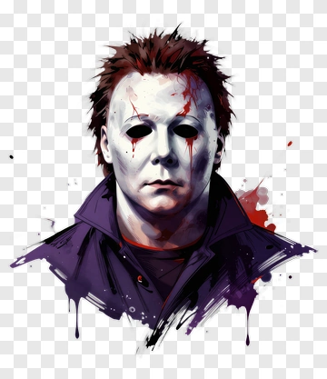 Horror Character With Bloodstains PNG