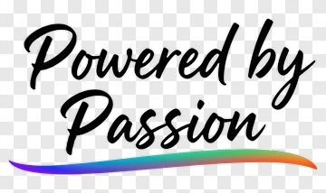Powered By Passion Text Design PNG
