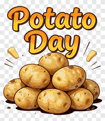 Potato Day With Pile Of Potatoes PNG
