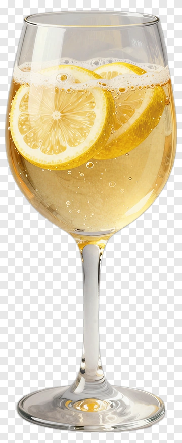 Glass Of Lemonade With Lemon Slices PNG