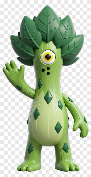 Cartoon Cactus Character Waving PNG