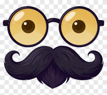 Cartoon Glasses And Mustache PNG