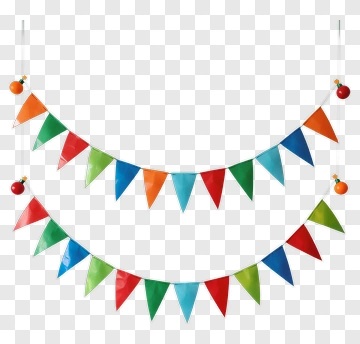 Colorful Party Bunting Flags PNG