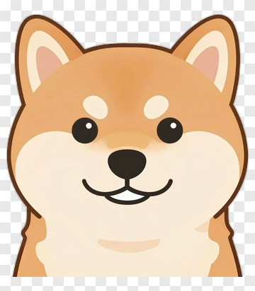 Cartoon Shiba Inu Dog Face PNG