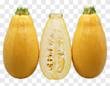 Yellow Squash Cut In Half PNG