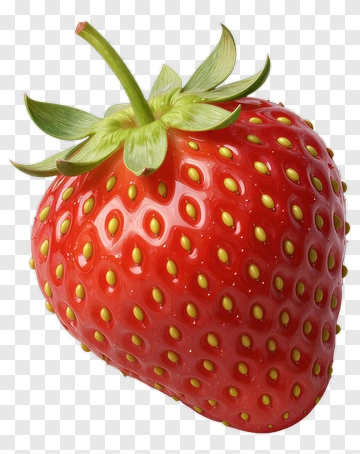 Realistic Red Strawberry PNG