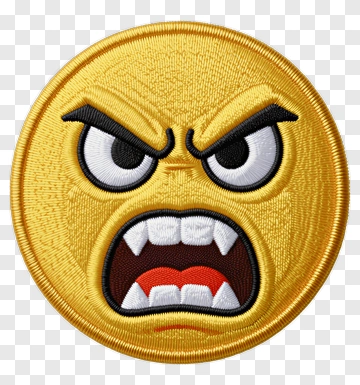 Angry Emoji Patch PNG