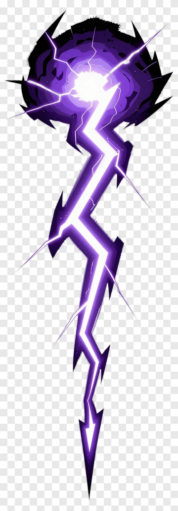 Purple Lightning Bolt PNG