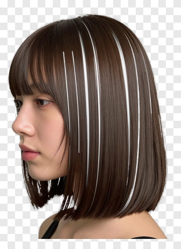 Woman With Brown Hair And Highlights PNG