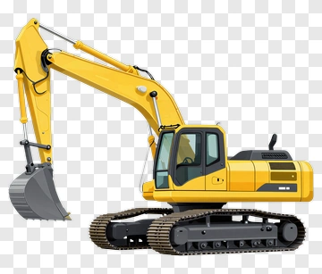 Yellow Excavator PNG