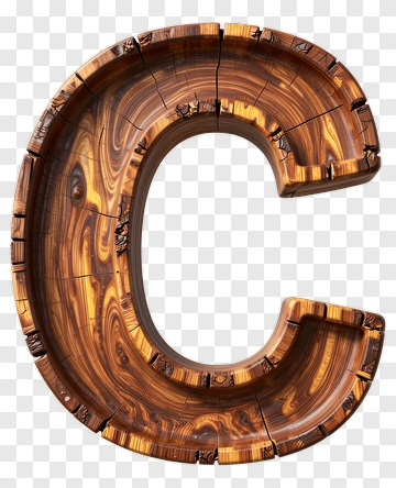 Wooden Letter C PNG