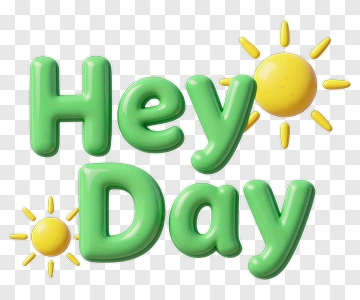 Hey Day Greeting With Sun Symbols PNG