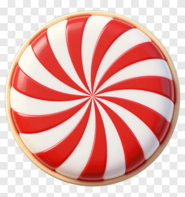 Red And White Swirl Candy PNG