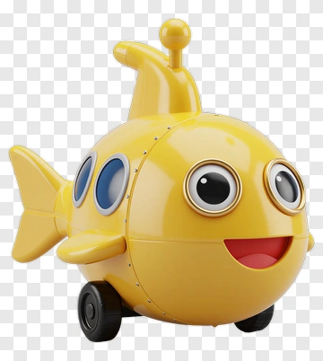 Cartoon Yellow Submarine Toy PNG