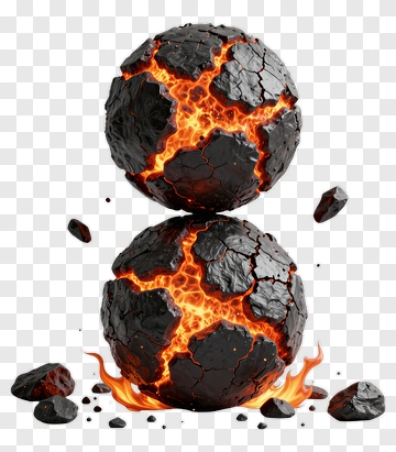 Volcanic Lava Rock Balls PNG