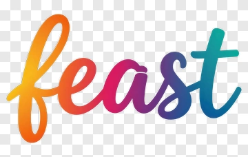 Colorful Feast Text Design PNG
