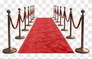 Red Carpet With Stanchions And Ropes PNG