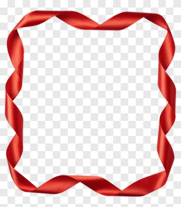 Red Ribbon Frame PNG