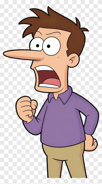 Angry Cartoon Man PNG