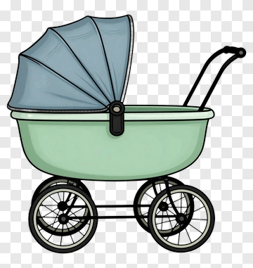 Cartoon Baby Stroller PNG
