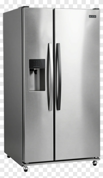 Stainless Steel Side-By-Side Refrigerator PNG