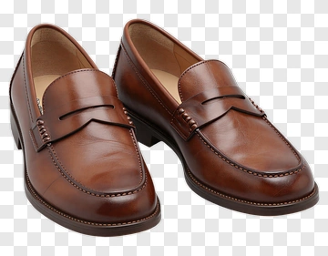 Brown Leather Loafers PNG