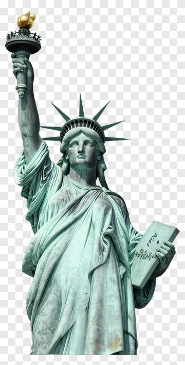 Statue Of Liberty Holding A Torch And Tablet PNG